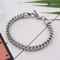 Snake Square Bracelet Stainless Steel Bracelet for Men