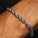 Rope Bracelet & Chain - 5mm - White