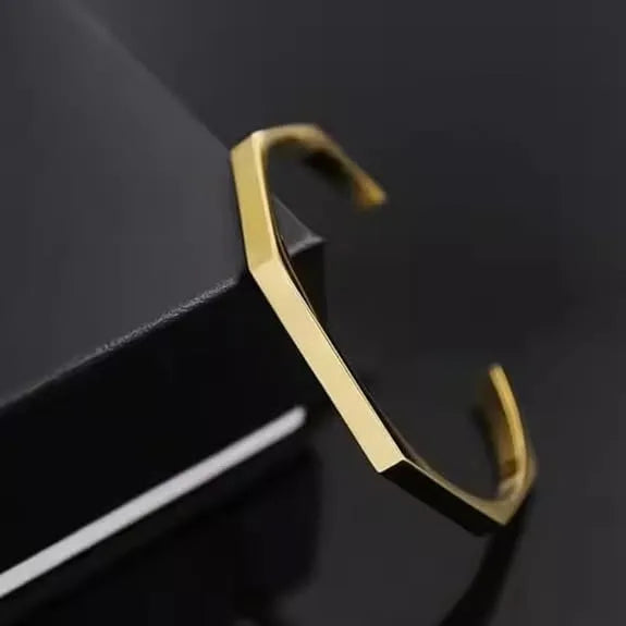 Edge Geometric Cuff Bracelet