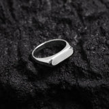 Urban Crown Stainless Steel Ring White Stone