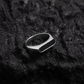 Urban Crown Stainless Steel Ring Black Stone