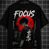 Stay Focus Oversized Graphic T-Shirt