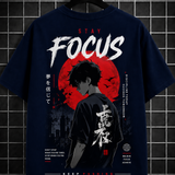 Stay Focus Oversized Graphic T-Shirt