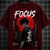 Stay Focus Oversized Graphic T-Shirt