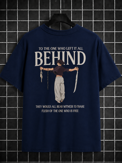 Behind Freedom Oversized Anime Graphic T-Shirt