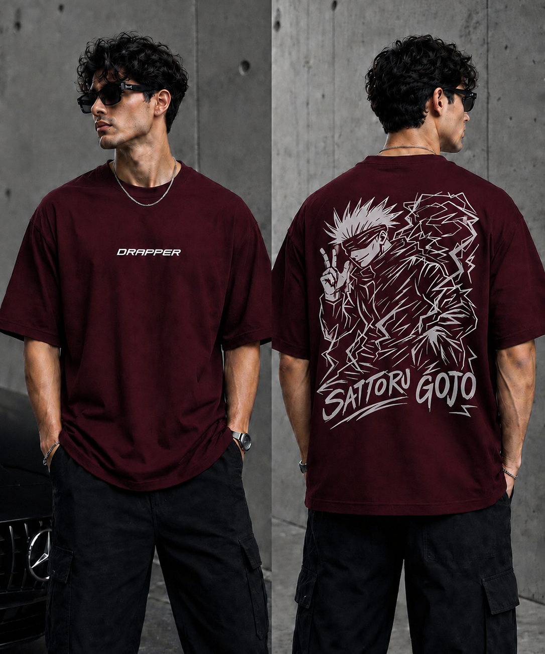 Satoru Gojo Oversized Anime Graphic T-Shirt