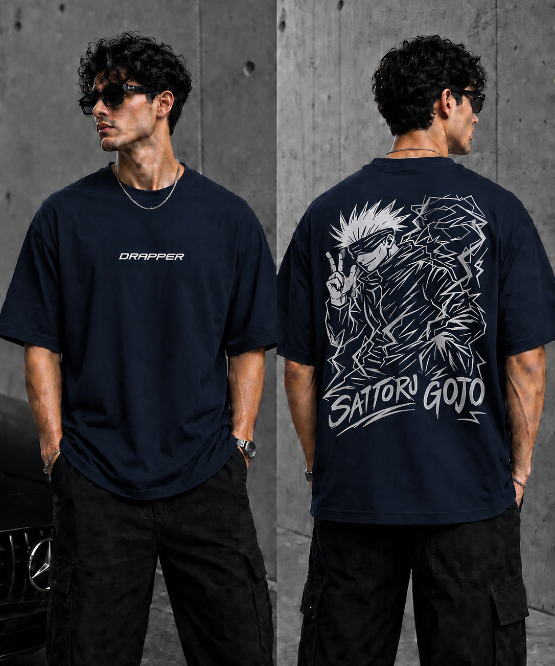 Satoru Gojo Oversized Anime Graphic T-Shirt