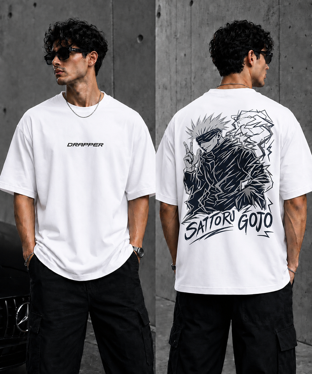 Satoru Gojo Oversized Anime Graphic T-Shirt