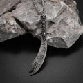 Silver Sword Pendant Necklace for Men