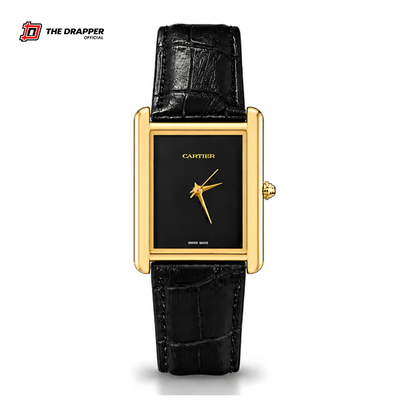 CARTIER Tank Old Money Plain Dial Leather Strap Watch