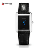 CARTIER Tank Old Money Plain Dial Leather Strap Watch