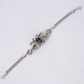 Elegant Silver-Tone Emblem Bracelet