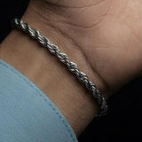 Rope Bracelet & Chain - 5mm - White