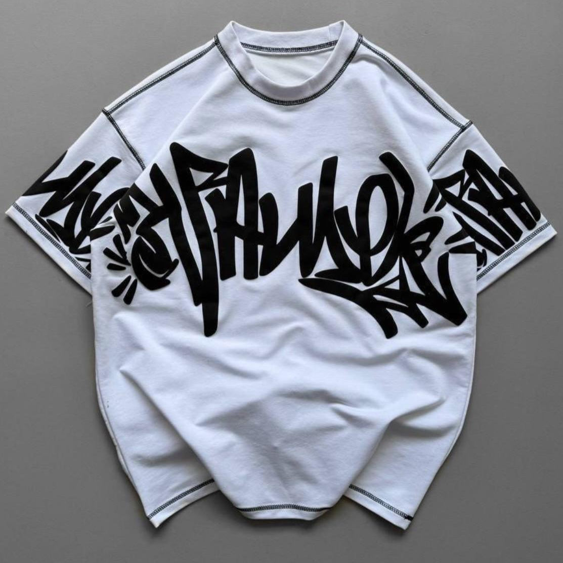 5 Threads Embossed Printed T-Shirt