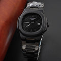 Black Dial Stainless Steel Watch